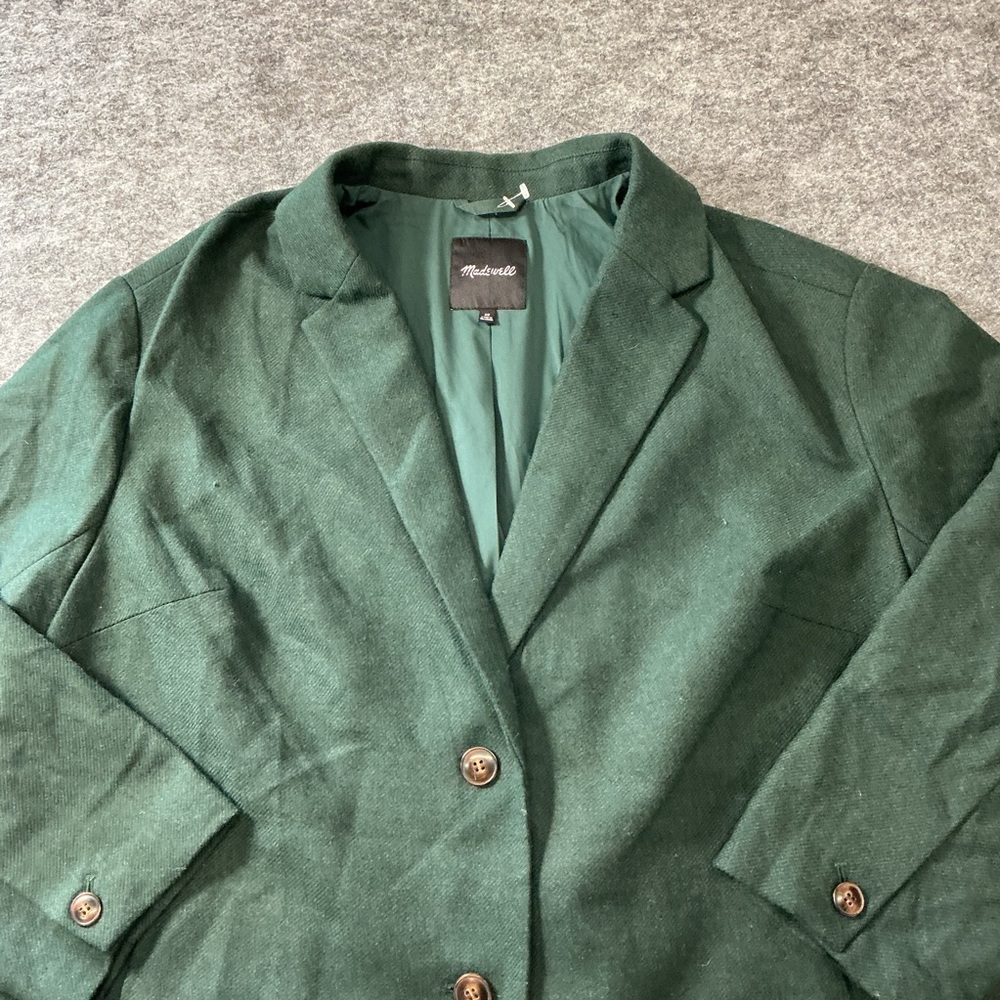 Madewell Forest Green Chic Women's Blazer Jacket Size 2X - Picture 2 of 4
